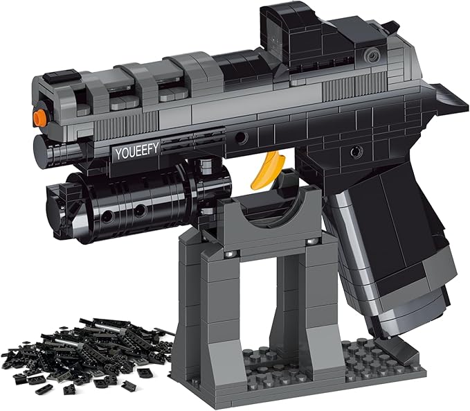 1:1 P320 Pistol Building Blocks Set 400+ Pieces Building Blocks Model Gun Toy for Adults &amp Kids 14+ Unique Collectible Gift for Christmas Birthday Military Fans (P320)
