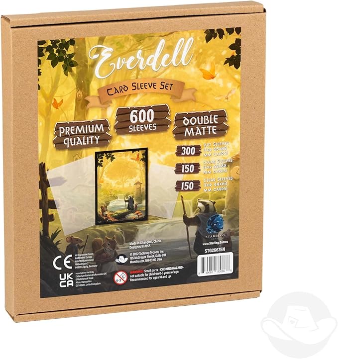 Everdell Card Sleeve Set - Custom Trading Card Sleeves for Base Game &amp Expansions | Includes Standard &amp Mini Sizes | Perfect for MTG Pokemon Cards Yugioh &amp Other Trading Cards