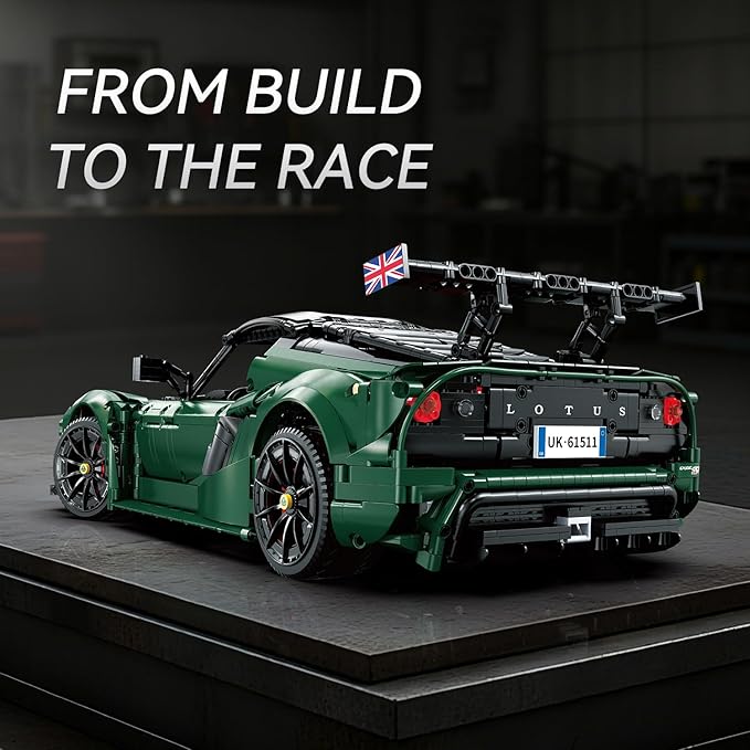CaDA C61511W 1:8 Lotus Exige Cup 430 Building Block Set Officially Licensed Super Sports Car Model with MOC Collaboration 3730PCS Collectible Racing Car Kit for Adults Enthusiasts