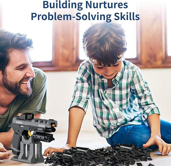 1:1 P320 Pistol Building Blocks Set 400+ Pieces Building Blocks Model Gun Toy for Adults &amp Kids 14+ Unique Collectible Gift for Christmas Birthday Military Fans (P320)