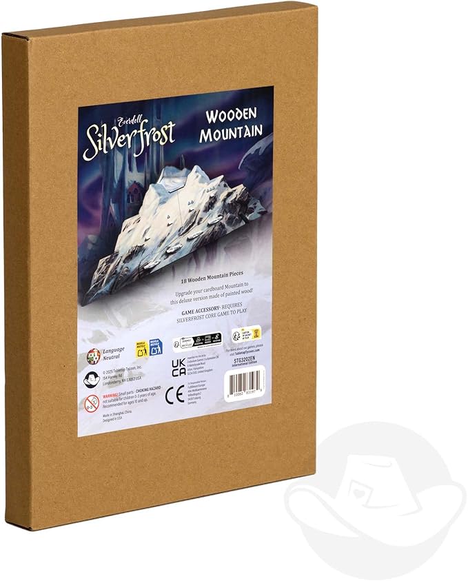 Everdell Silverfrost Wooden Mountain – Premium 3D Accessory for Everdell Silverfrost Upgraded Component for Strategic Board Game Wooden Game Accessory