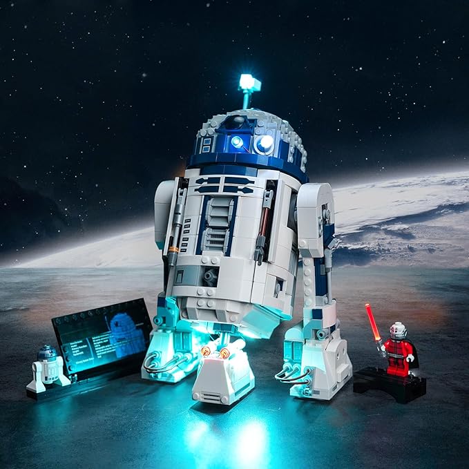 Upgraded Led Light Kit Compatible with Lego R2-D2 Brick Built Droid Figure Building Set Lights Decoration Compatible with Lego 75379 Best Gifts for Adults (Model Not Included)