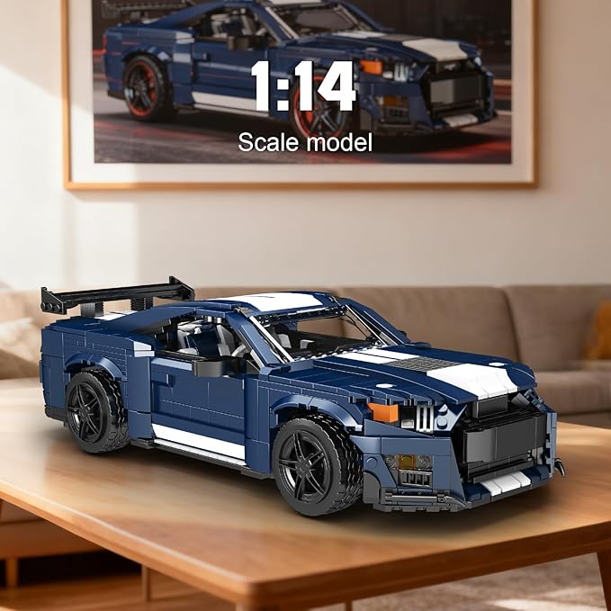 Mould King 10208 Sports Car Building Block Kits MOC Supercar Racing Car Model Building Sets Gift for Age 14+/Adults Collections Enthusiasts (1556+ Pieces Static Version)
