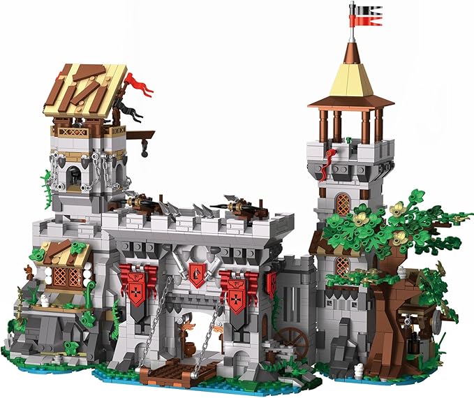 Medieval Castle Building Set for Adults Boys Girls 14+ Vintage Medieval House Model 3 in 1 Medieval Castle Toy Building Set Halloween Home Decor Birthday Gift (2568 Pieces