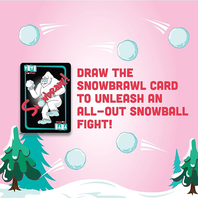 Big Discoveries Yeti Snowbrawl - A Snowball Stacking Brawl Card Game | Includes 40 Snow Balls - Fun Board Game for Kids Teens Adults