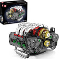Mould King Flat-Six Engine Model Kit That Works - 2375+ PCS Boxer-6 Engine Scale Model Engine Kit for Adults with Battery and Motor Building Blocks for Adults DIY Construction Toys