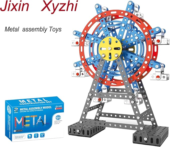 Building Sets STEM Assembly Metal Toys Ferris Wheel Model Kit Engineering Building kit for Adults and Teens Parent-Child Interaction Construction Sets Gifts for Kids 8-16