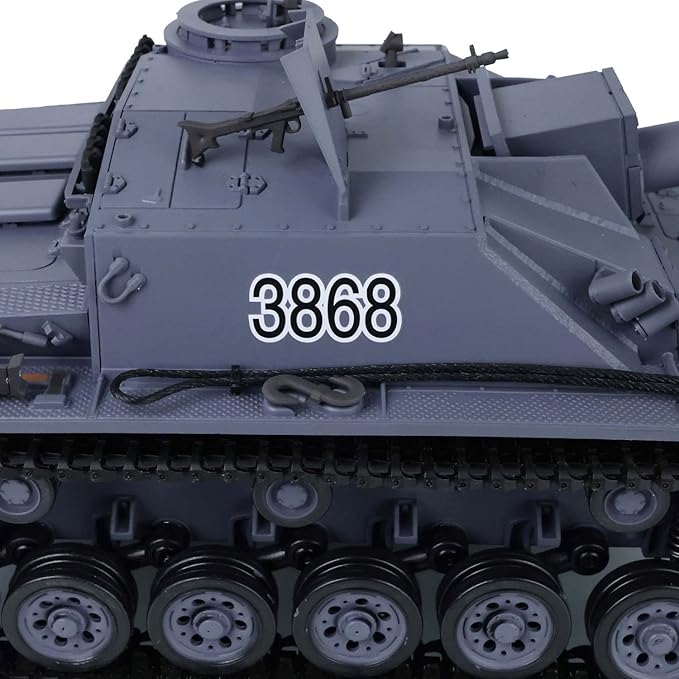 TOUCAN RC HOBBY 2.4G Henglong 1/16 Scale 7.0 Plastic German Stug III RTR RC Tank Model 3868