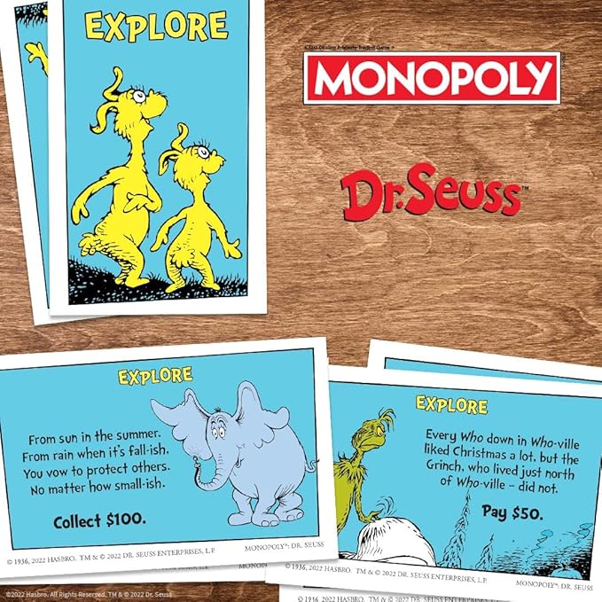 Monopoly: Dr. Seuss | Buy Sell Trade Books | Collectible Classic Monopoly Game Featuring Custom Game Board &amp Artwork | Officially-Licensed Game &amp Merchandise