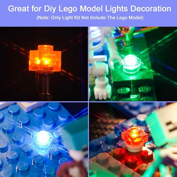Upgraded Led Light Kit for Lego The Wolf Stronghold Building Set Compatible with Lego 21261 (Model Not Included)