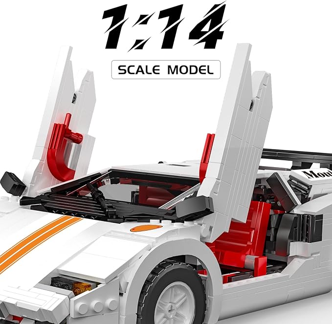 Mould King Classic Super Sports Car Building Blocks Kit MOC Racing Car Model Replica Building Set for Adults Collectible Set to Build for Kids Boys Girl 1349 Pieces