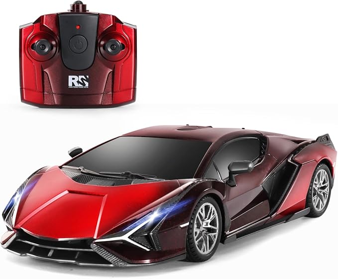 MIEBELY Lamboghini RC Car - 1:24 Scale Lambo Toy Car 3.7V 500mAh Sián Fast Remote Control Car for Boys 8-12 Rc Race Model Birthday Gifts for Kids Adults Boys Girls Age 6-12 Year Old