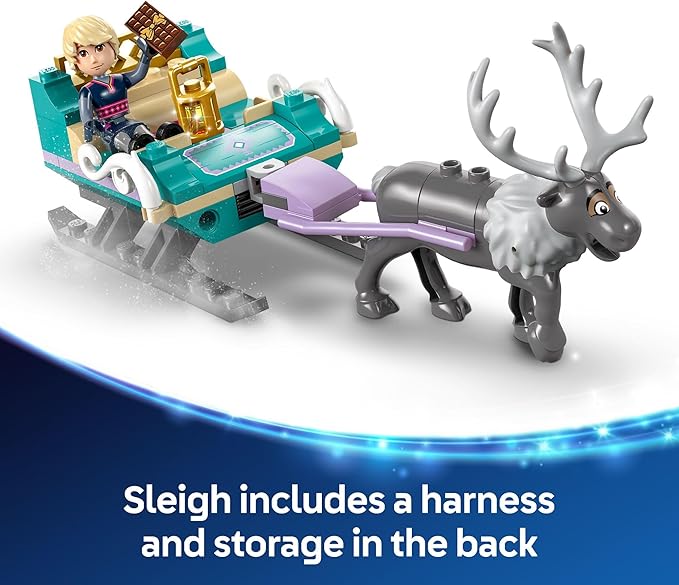 LEGO Disney Frozen Anna's Sleigh Adventure Building Toy Set - Frozen Toy for Toddlers with 2 Disney Princess Minidolls - Learning and Educational Set for Girls &amp Boys Ages 4+ - 43256