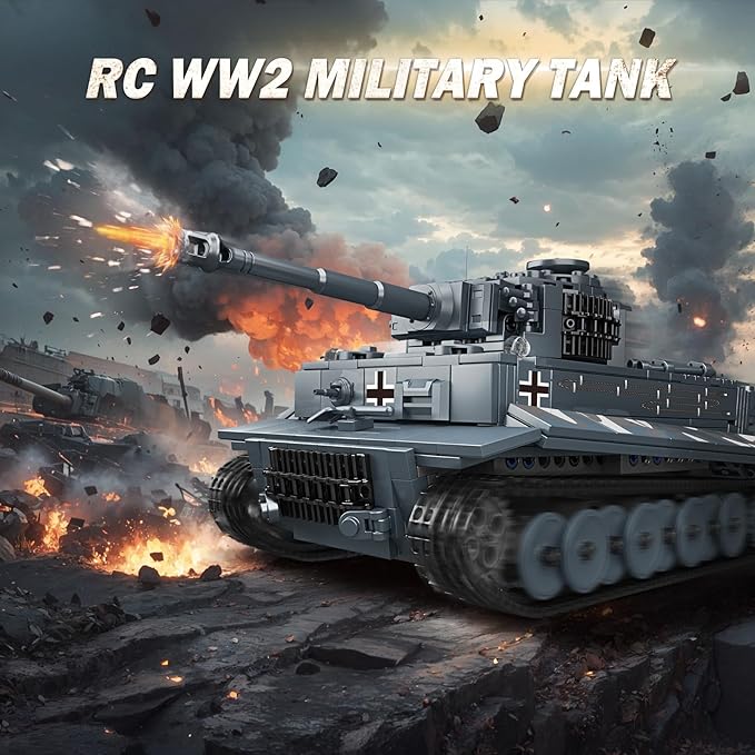 NUTCRACKER Military Tiger Tank Building Set - Heavy Military Tank Toy Building Set Home Collectible Display Model Easter Birthday Gift for Adult Boys Girls Aged 14+ (800 Pieces)