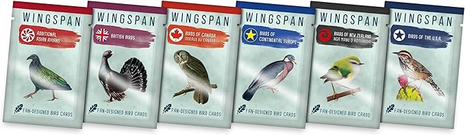 Stonemaier Games: Wingspan Fan-Designed Bird Promo Packs | 150 New Birds Designed by Fans Using Powers from Base Game &amp Expansions | Art Consistent with Existing Birds | Wingspan Base Game Require