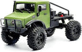 HOBBYPLUS CR-18P V3 Brushless Rushmore in T-Hunter - Matte Green - 1/18 Scale RC Truck Crawler with Off-Road RC Trucks Features Portal Axles &amp Metal Gears - RTR 2S/3S LiPo Compatible (1810418-V3