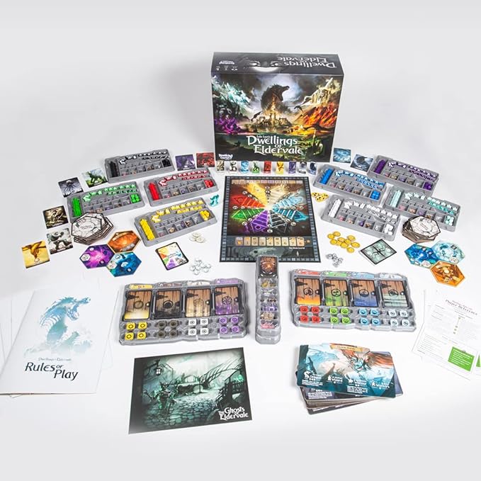 Dwellings of Eldervale Board Game – Standard Edition | Strategy Adventure and Fantasy for 1-5 Players | Ages 14+