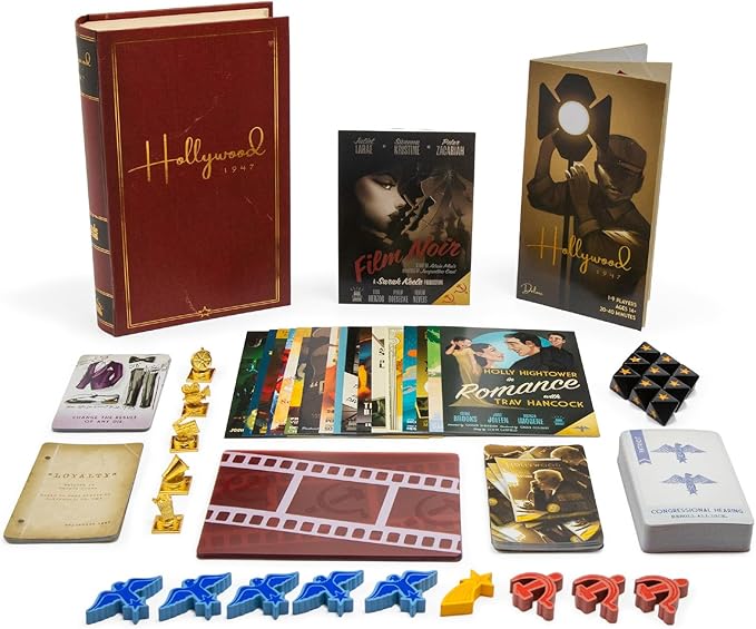 Facade Games Hollywood 1947 Board Game Deluxe Version - A Movie Making Game for Friends and Family - A Board Game of Cards Strategy and Deceit for 1-9 Players Ages 14 and Up