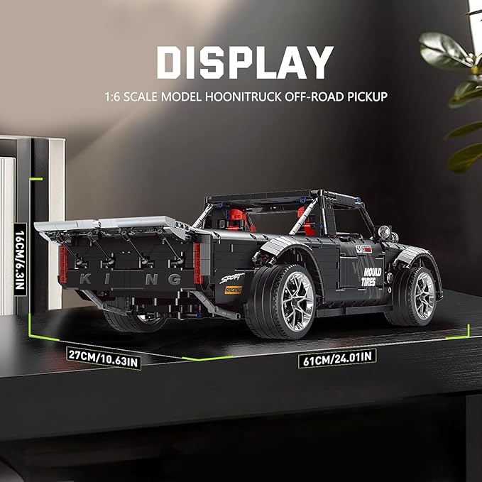 Mould King 13082 Pickup Truck Block Kits Model MOC Building Blocks Set to Build Gift for Age 14+/Adult Collections Enthusiasts(3695 Pieces with Motor/APP Remote Control)