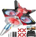 4DRC V39 RC Plane with Camera for Adults Kids RC Airplane Fighter Jet 2.4GHz RTF Glider Aircraft Plane ToysWaypoint FunctionsAltitude Hold Gesture Selfie3D Flips2 BatteriesRed