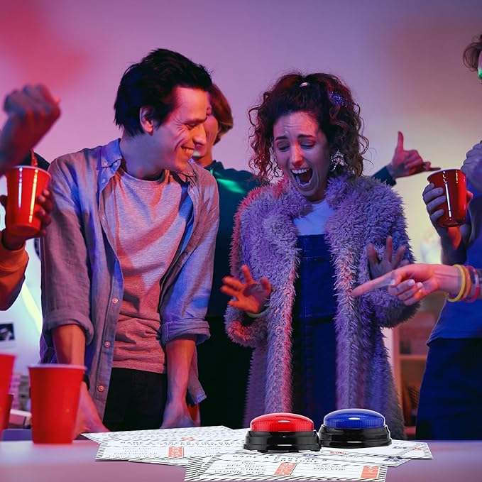 Halloween Party Friendly Feud Game with 2 Answer Buzzers Team Building Feud Cards for Holiday Game Night Fun Trivia Quiz for Groups Office Class