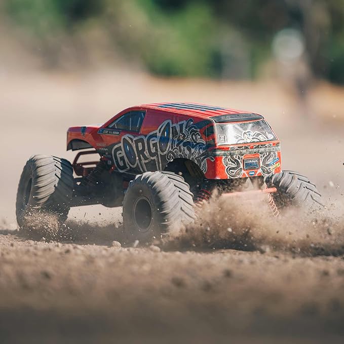 ARRMA RC Truck Gorgon 2 Wheel Drive MT 1/10 RTR (Ready-to-Run Battery and Charger Included) Smart 3300 7C S120 USB Red ARA3230ST2