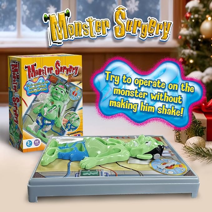 Operated Monster Board Game for Kids Ages 3-8-12 Years Old with Tweezers and Fun Game Pieces Classic Education Board Game for Single or 2 Player Popular Gifts for Kids