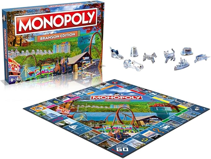 Monopoly Board Game Branson Edition: 2-6 Players Family Board Games for Kids and Adults Board Games for Kids 8 and up for Kids and Adults Ideal for Game Night