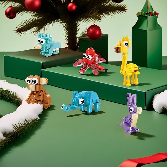 30 Pack Mini Animal Building Blocks Party Favors for Kids with 90 ModelsClassroom PrizesBirthday GiftsEasterChristmasValentine's Day Toys for Boys Girls Ages 6+