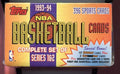 1993-94 Topps Basketball Card Complete Box Set Chris Webber 1994 FACTORY SEALED