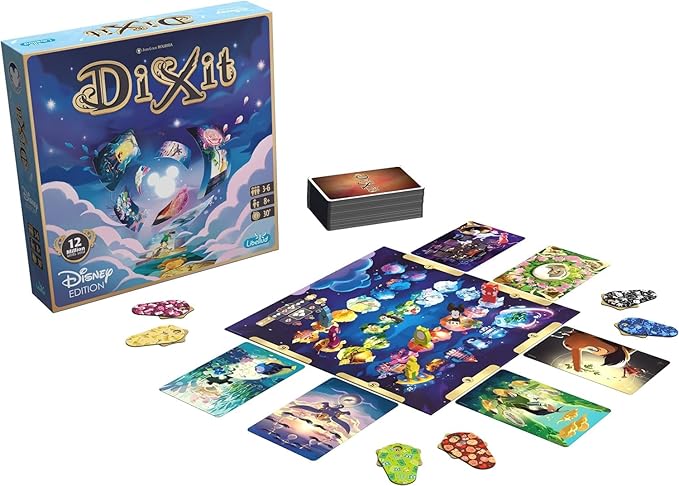 Asmodee Dixit Disney Edition Board Game - Immerse Yourself in a Magical Storytelling Adventure Fun Family Game for Kids &amp Adults Ages 8+ 3-6 Players 30 Minute Playtime