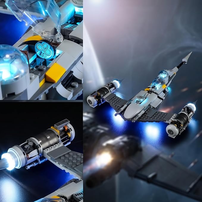 Vaodest LED Light for Lego Star Wars 75325 The Mandalorian's N-1 Starfighter SetDesign and Configuration Compatible with Model 75325(LED Light Only Not Building Block Kit)