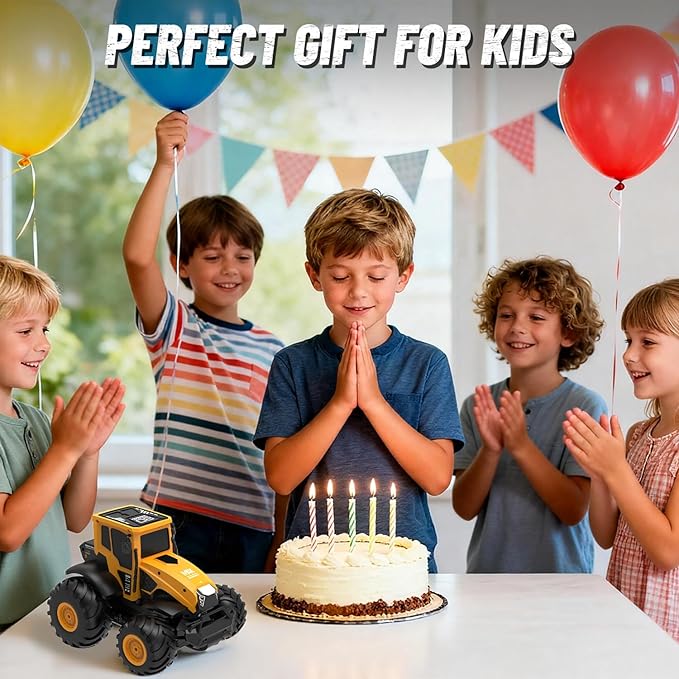 Remote Control Tractor Toy - 1:14 Amphibious RC Monster Truck Toys for Kids 2.4 GHz 4WD All Terrain Off-Road Farm Vehicle Perfect Birthday for Boys and Girls