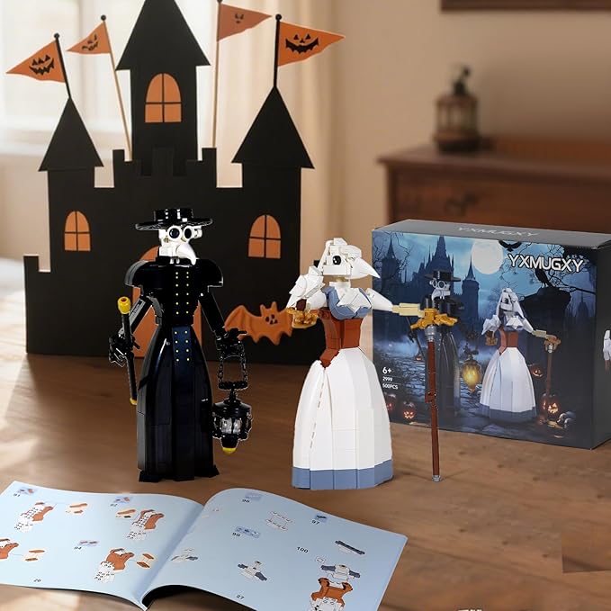 Plague Doctor Building Blocks Set - Medieval Themed Collectible Toy for Adults and Kids - Creative Construction Kit Gift for Boys and Girls (500Pcs)