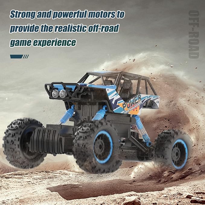 DOUBLE E RC Car 1:12 Remote Control Car Monster Trucks with Head Lights 4WD Off All Terrain RC Car Rechargeable Vehicles