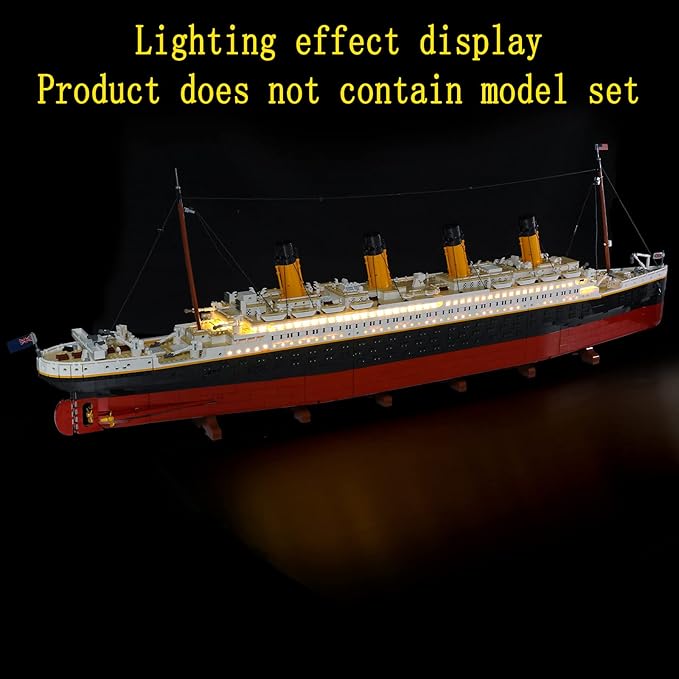 LED Light Kit Compatible with Lego Titanic - Lighting Set for Creator 10294 Building Model (Model Set Not Included)