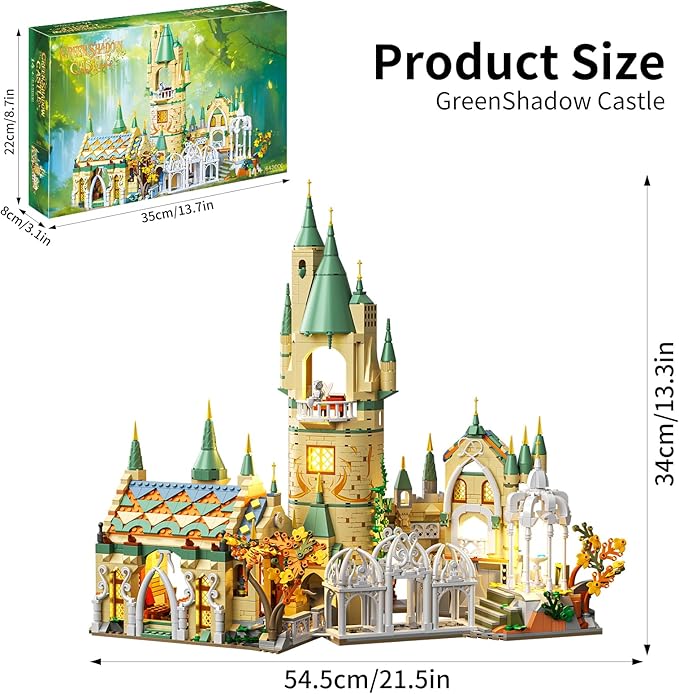 Magic Medieval Castle Architecture Building Block Sets Creative Ideals Gifts for Adults (1555PCS)