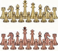 LuckyWish Staunton Weighted Metal Chess Pieces Chessmen with 2.6 Inch King Felted 2 Extra Queens Chess Pieces Only No Board