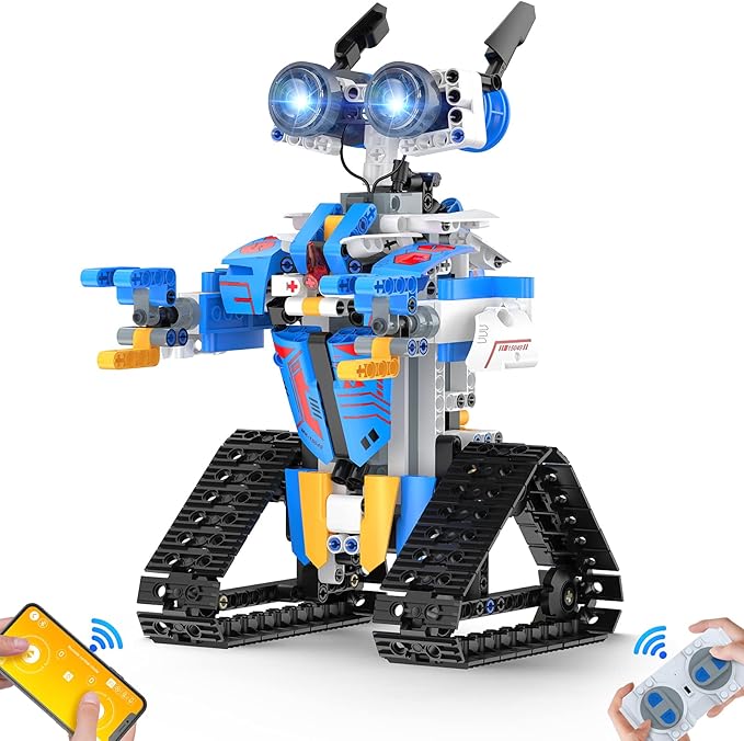 Robot Toys for 8-16 Year Old Boys Girls Kids with APP or Remote Control Science Programmable Building Block Kit STEM Projects Educational Birthday Gifts
