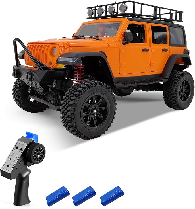 GoolRC 1:12 Scale 4 Wheel Drive Remote Control Car Off-Road Truck with Lights 2.4G Remote Control Crawler