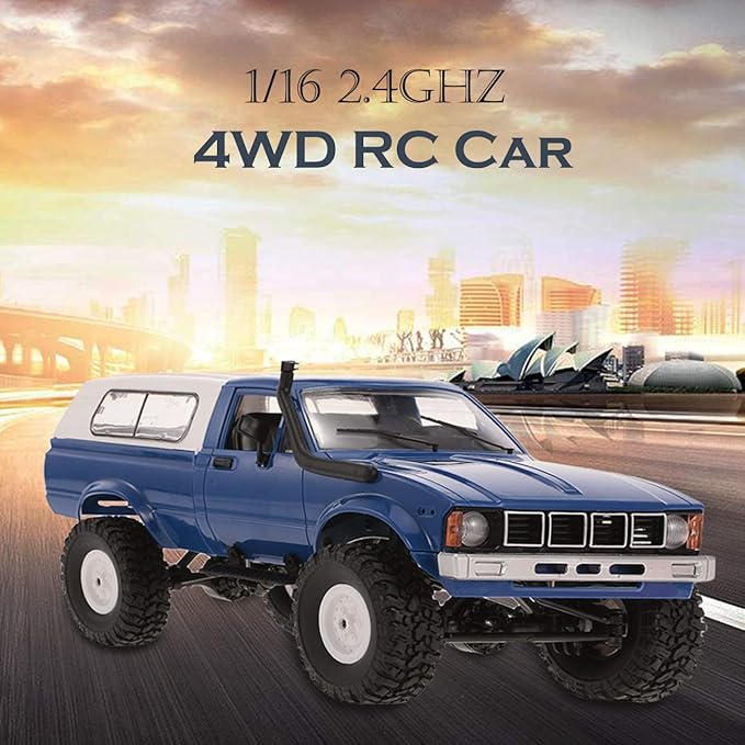 YIKESHU RC Rock Crawler 2.4Ghz with Led Headlight RC Truck 4x4 Offroad 1:16 Scale Remote Control Truck All Terrain RC Crawler Brushed RTR for Adults