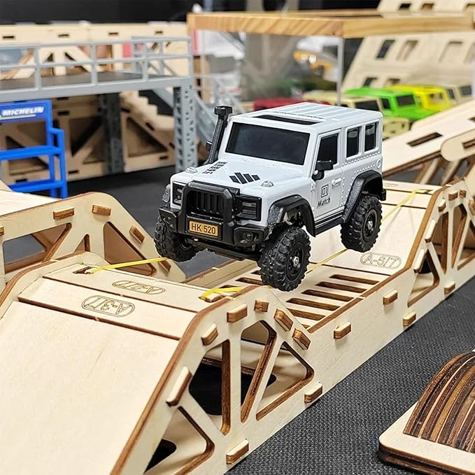 LDARC 1:43 Scale Mini RC Crawler RTR RC Rock Truck 4x4 2.4GHZ Hobby Grade Remote Control Car Model Vehicle RC Buggy Comes with a DIY Replaceable Body Shell(Lemon Yellow)