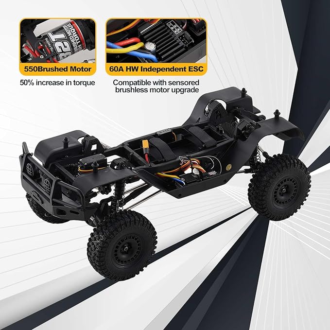 EAZYRC YKHOBBY 1/10 Scale 4X4 RC Rock Crawlers- LC79 Style 4WD Off-Road RC Rock Trucks Manual Diff Locks 2-Speed Transmission Upgradeable Brushed Motor 4WD Off-Road RS for Adults &amp Teens