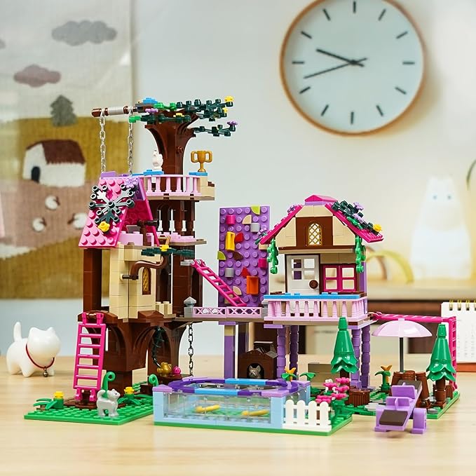 Tree House Building Set Compatible with Friend 756 PCS Forest House Building Kit Birthday Gift for Kids Girls Age 14+ Years（7681）
