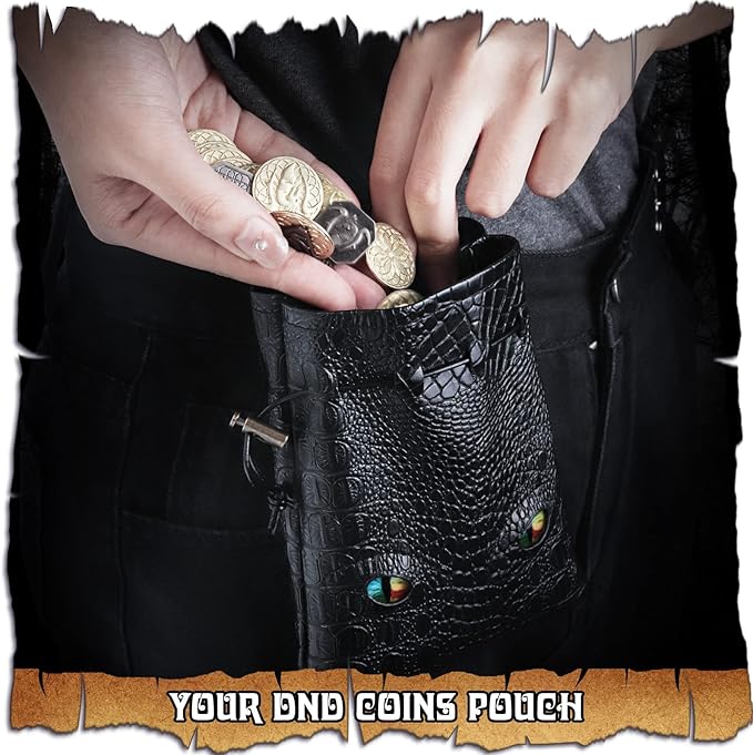 120PCS Metal Silver &amp Copper DND Coins for DND Tokens DND Accessories with PU Leather Bag as DND Gifts for DND Board Game Player Fake Coins with Leather Bag of Colorful Eyes for Cosplay Board G