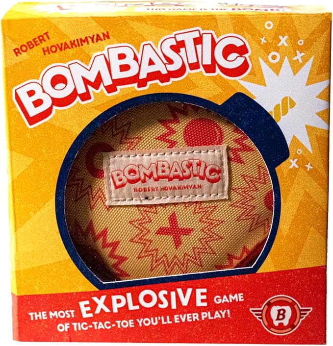 Bitewing Bombastic Board Game for Adults and Kids - 2 Player Explosive Game of Tic-Tac-Toe - Find Three in A Row Without Triggering A Boom - 5 Minutes Play Time - Ages 8+
