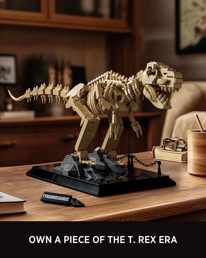 Nifeliz T. Rex Fossils Model Building Set Tyrannosaurus Rex Dinosaur Skeleton Building Set for Adults Ideal Gift for Fossils Lovers (826 PCS NF10343)