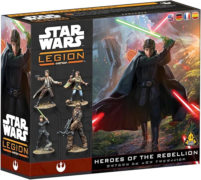 Asmodee Star Wars: Legion Heroes of The Rebellion Character Pack - Tabletop Miniatures Game Strategy Game for Kids and Adults Ages 14+ 2 Players 90 Min Playtime