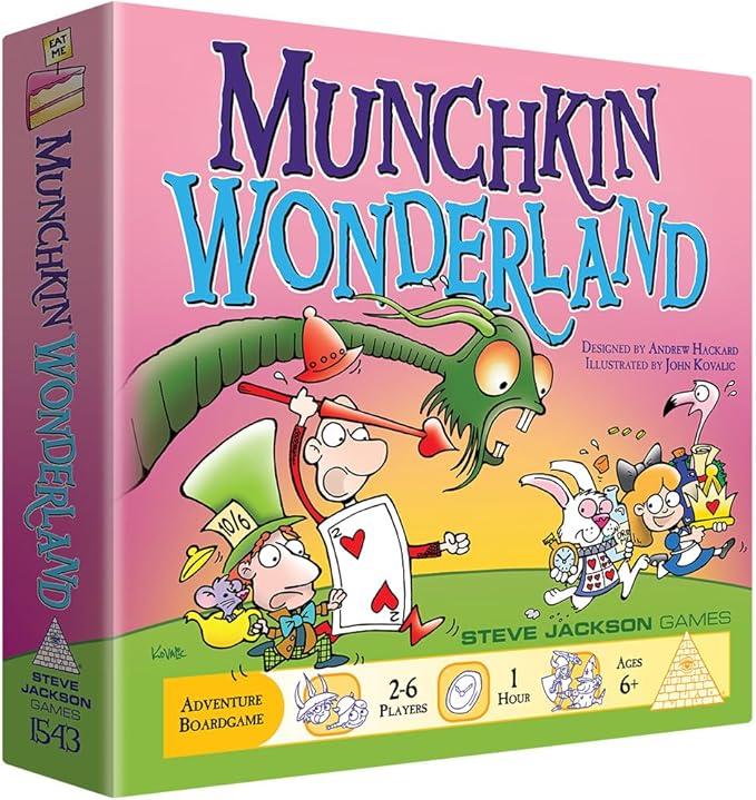 Munchkin Wonderland Board Game | Family Board and Card Game | for Adults and Kids | Fantasy Adventure | Ages 6+ | for 2-6 Players | Average Play Time 60 Minutes | from Steve Jackson Games
