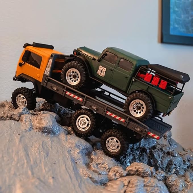 HOBBYPLUS ARKTOS V1.5 CR18P Rock Crawler RTR All Terrain - Remote Control Car Rock Crawler 1/18 Scale 6WD 2 Speed Transmission Off Road for Adults RC Hobbyists (Tan)